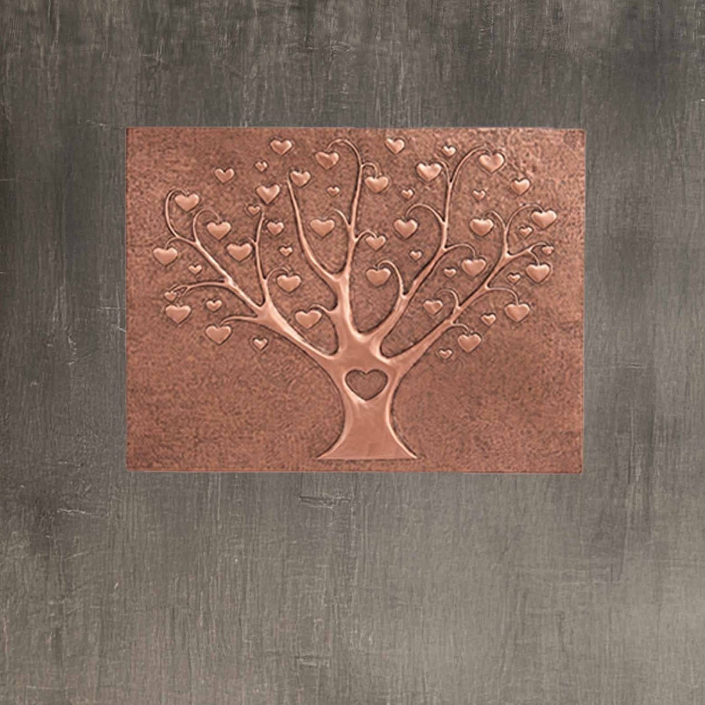 Copper Love Tree Handmade Art Tile 17.8"x23.7" - Natuross