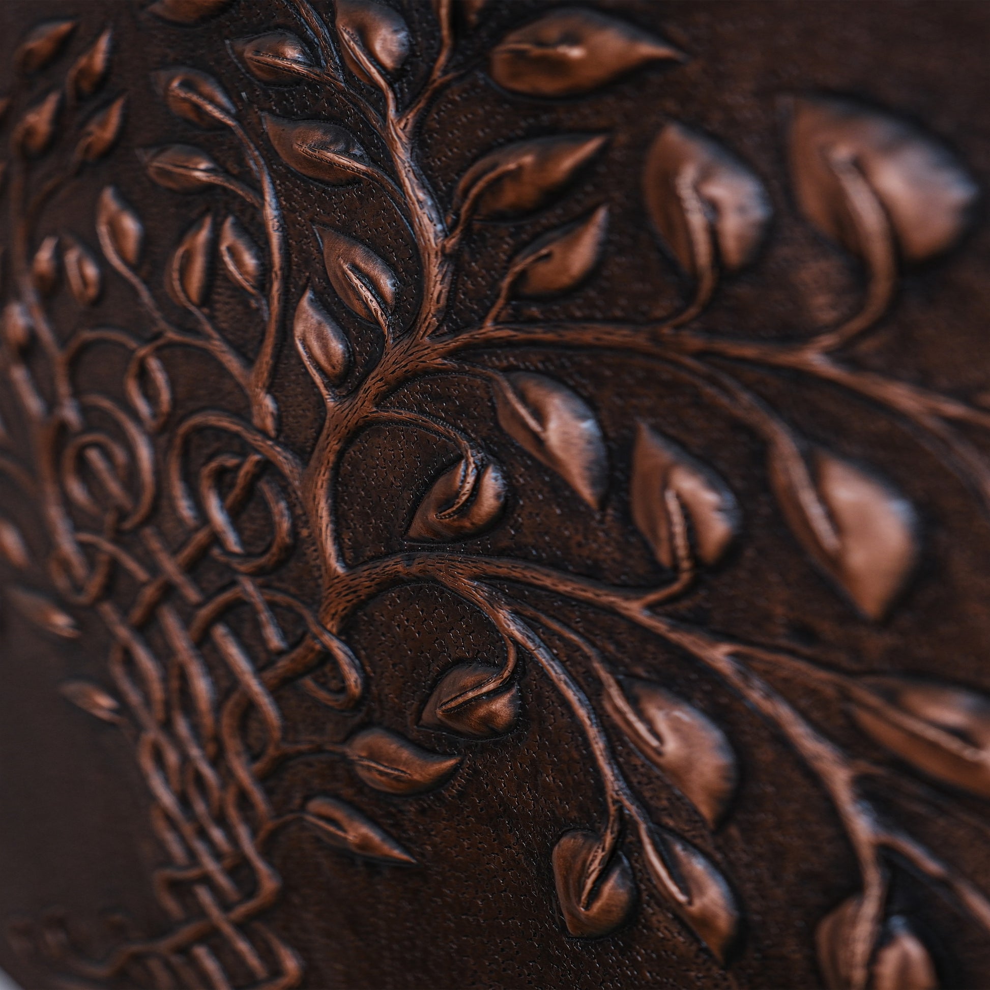 Tree of Life Copper Backsplash – Brown Patina | Handmade Celtic Inspired Kitchen Wall Tile - Natuross