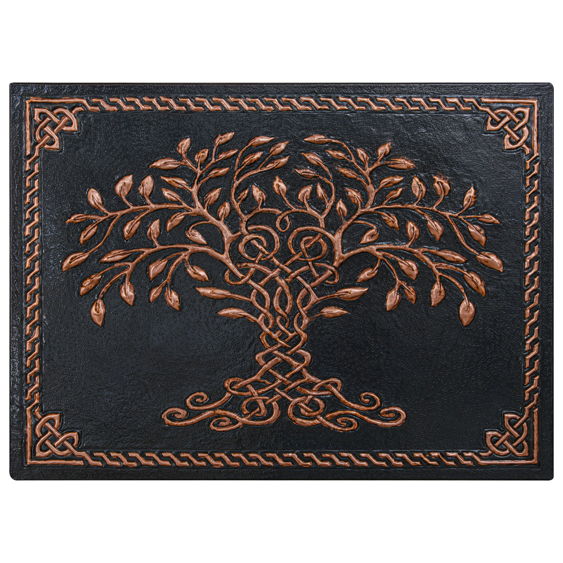 Black Tree of Life Copper Backsplash | Luxury Handmade Copper Kitchen Wall Art - Natuross
