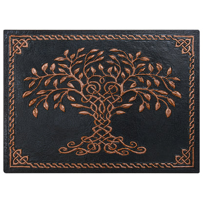 Black Tree of Life Copper Backsplash | Luxury Handmade Copper Kitchen Wall Art - Natuross