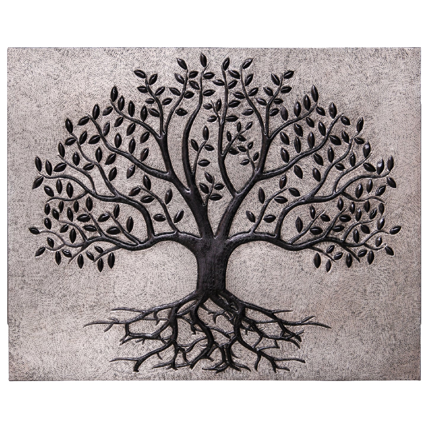 Gray & Black Tree With Roots Backsplash | Contemporary Handmade Copper Kitchen Backsplash Panel - Natuross