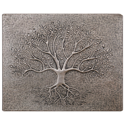 Gray Tree With Roots Copper Backsplash | Metallic Handmade Copper Kitchen Backsplash Panel - Natuross