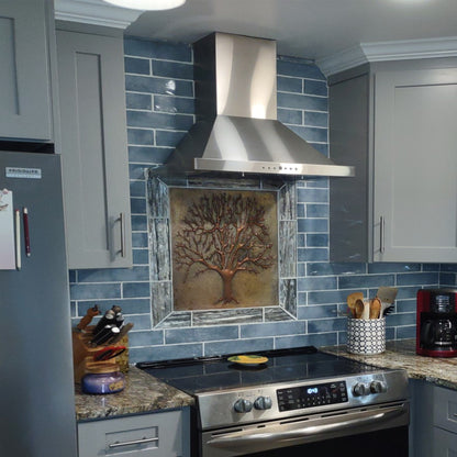 Eternal Tree Copper Backsplash in Gray & Copper - Natuross