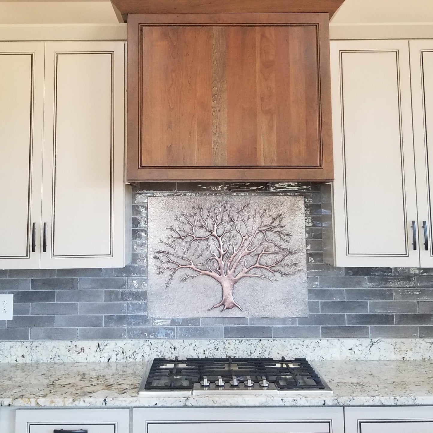 Eternal Tree Copper Backsplash in Gray & Copper - Natuross