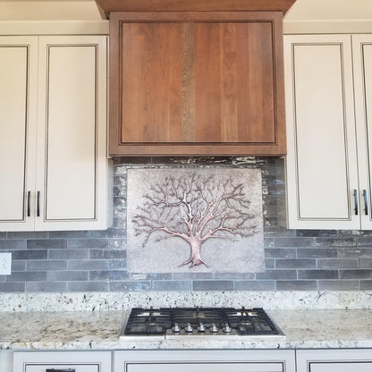 Eternal Tree Copper Backsplash in Gray & Copper - Natuross