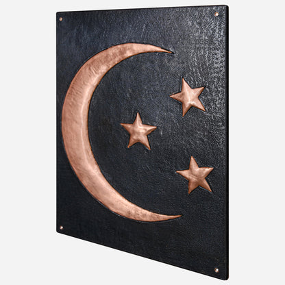 Crescent Moon and Stars Copper Kitchen Backsplash