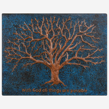 Copper Backsplash (Tree of Life, Blue Patina)