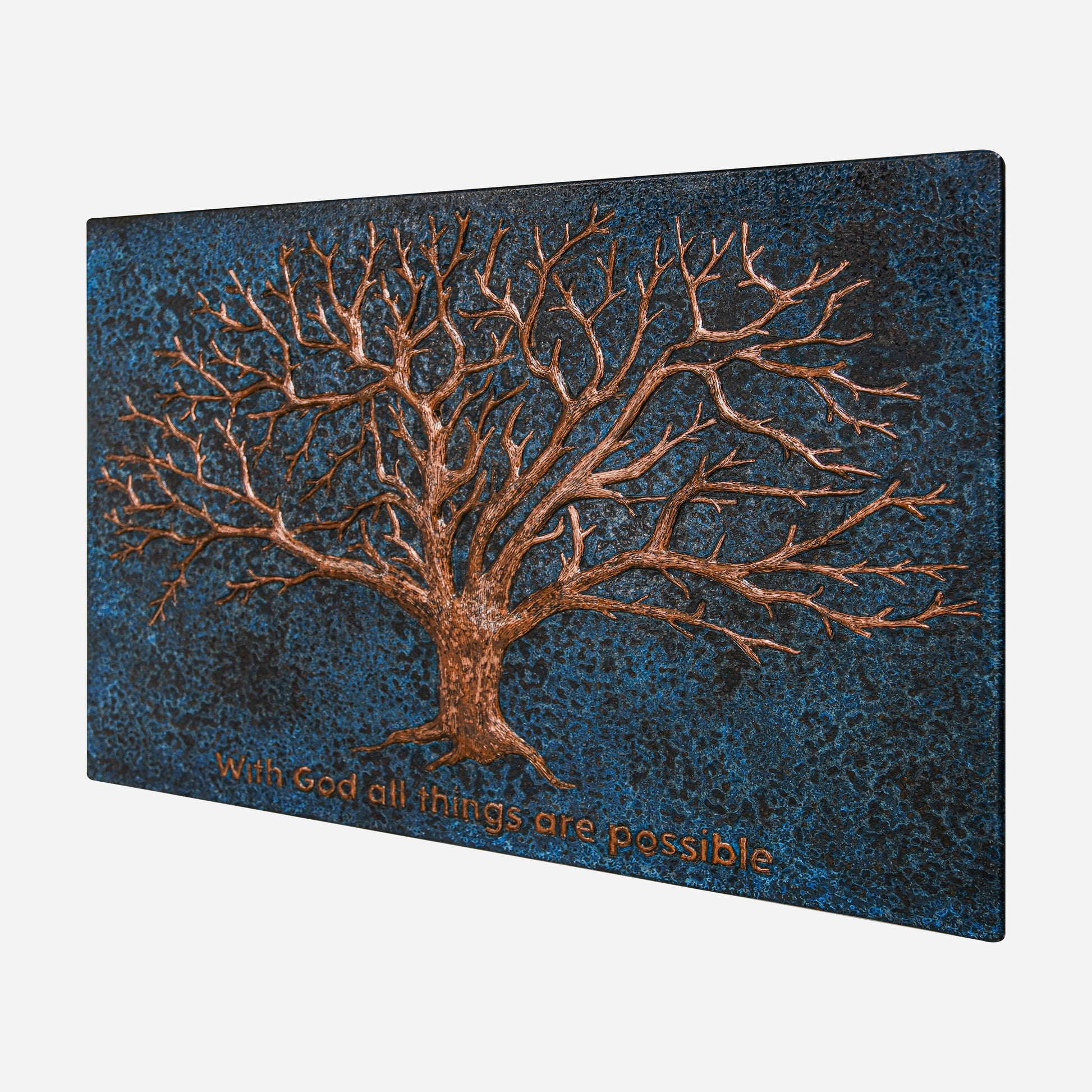 Copper Backsplash (Tree of Life, Blue Patina)