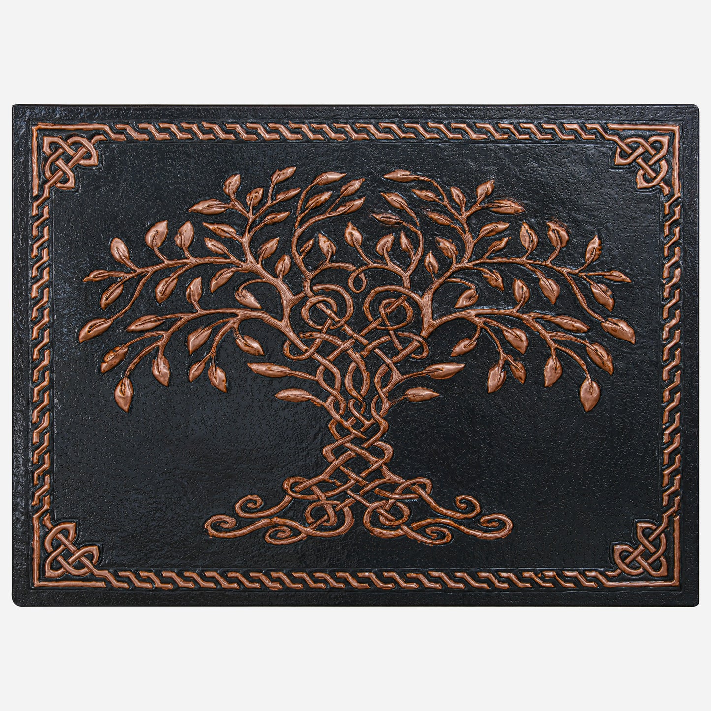 Copper Kitchen Backsplash (Celtic Tree of Life with Border, Black&Copper Color)
