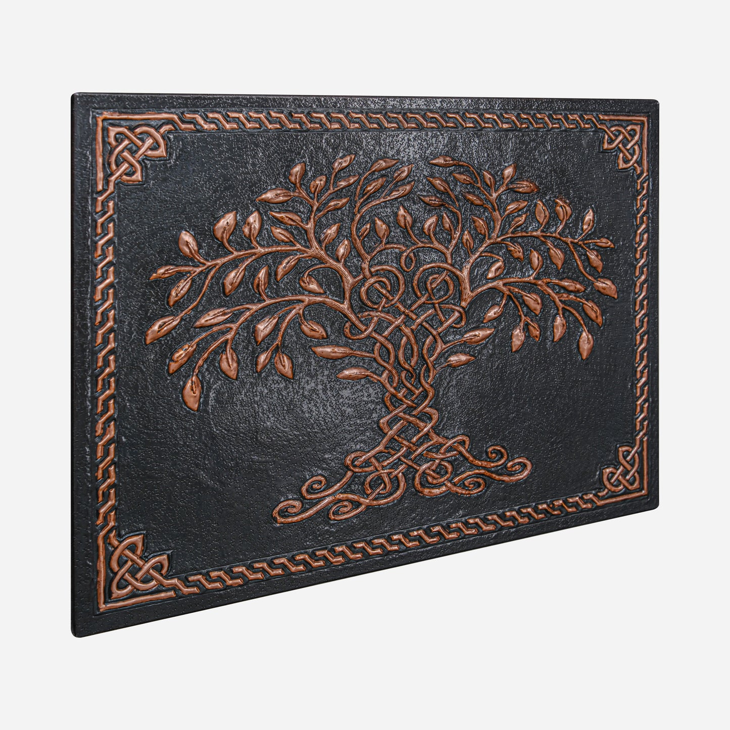 Copper Kitchen Backsplash (Celtic Tree of Life with Border, Black&Copper Color)