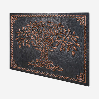 Copper Kitchen Backsplash (Celtic Tree of Life with Border, Black&Copper Color)