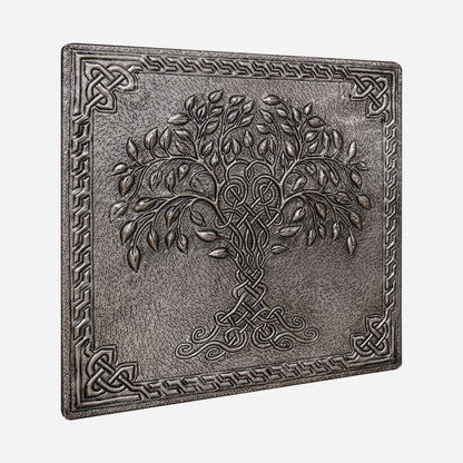 Copper Backsplash (Tree of Life with Celtic Border, Silver Color)