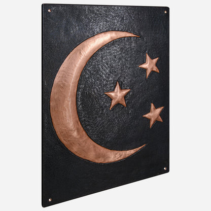 Crescent Moon and Stars Copper Kitchen Backsplash