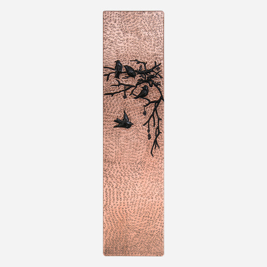 Copper Decorative Door Panel (Birds and Tree Branches, Copper&Black Color)