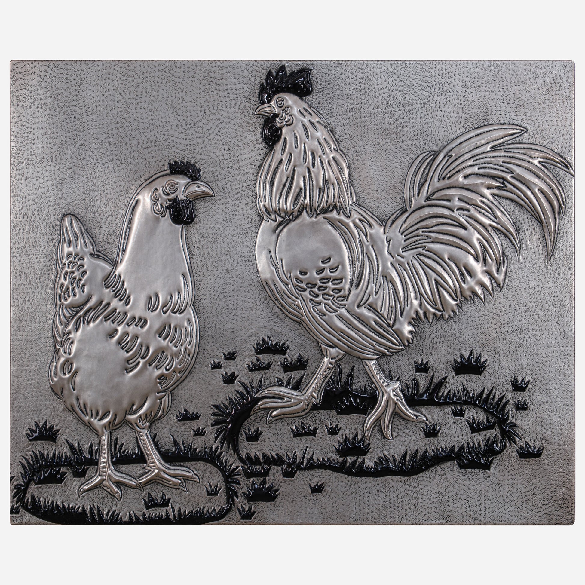 Copper Farmhouse Backsplash (Poultry, Silver&Black Color)
