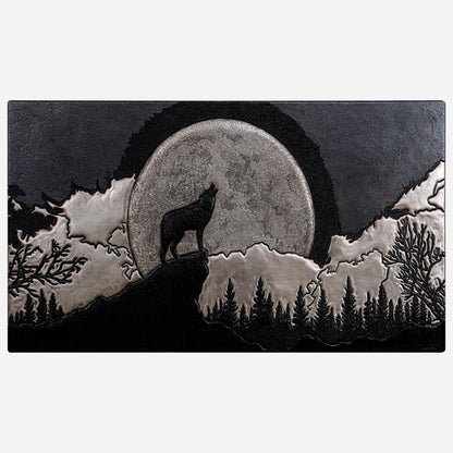 Wide Kitchen Backsplash Tile Howling Wolf Scene