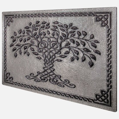 Copper Backsplash (Tree of Life with Celtic Border, Silver&Black Color)