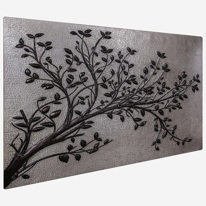 Kitchen Backsplash (Tree Branches, Silver&Black Color)