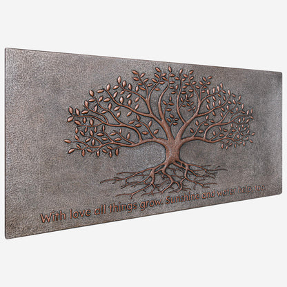 Copper Backsplash (Tree with Roots, Personalized, Silver&Copper Color)