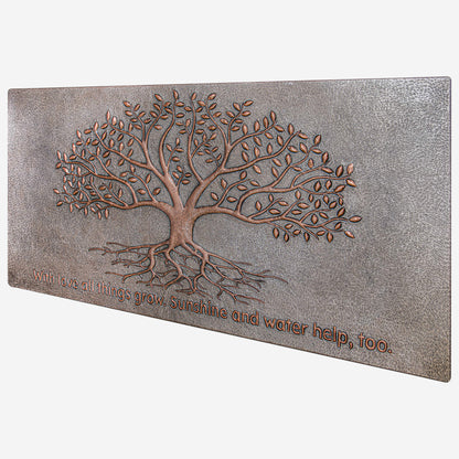 Copper Backsplash (Tree with Roots, Personalized, Silver&Copper Color)