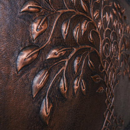 Copper Backsplash (Tree of Life with Celtic Border, Brown Patina)