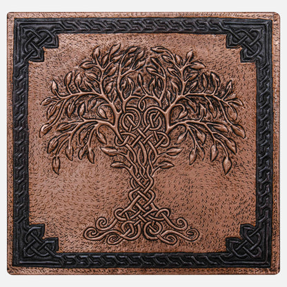 Copper Backsplash (Tree of Life, Copper&Black Color)