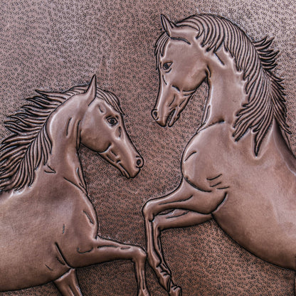 Copper Backsplash (Two Rearing Horses)