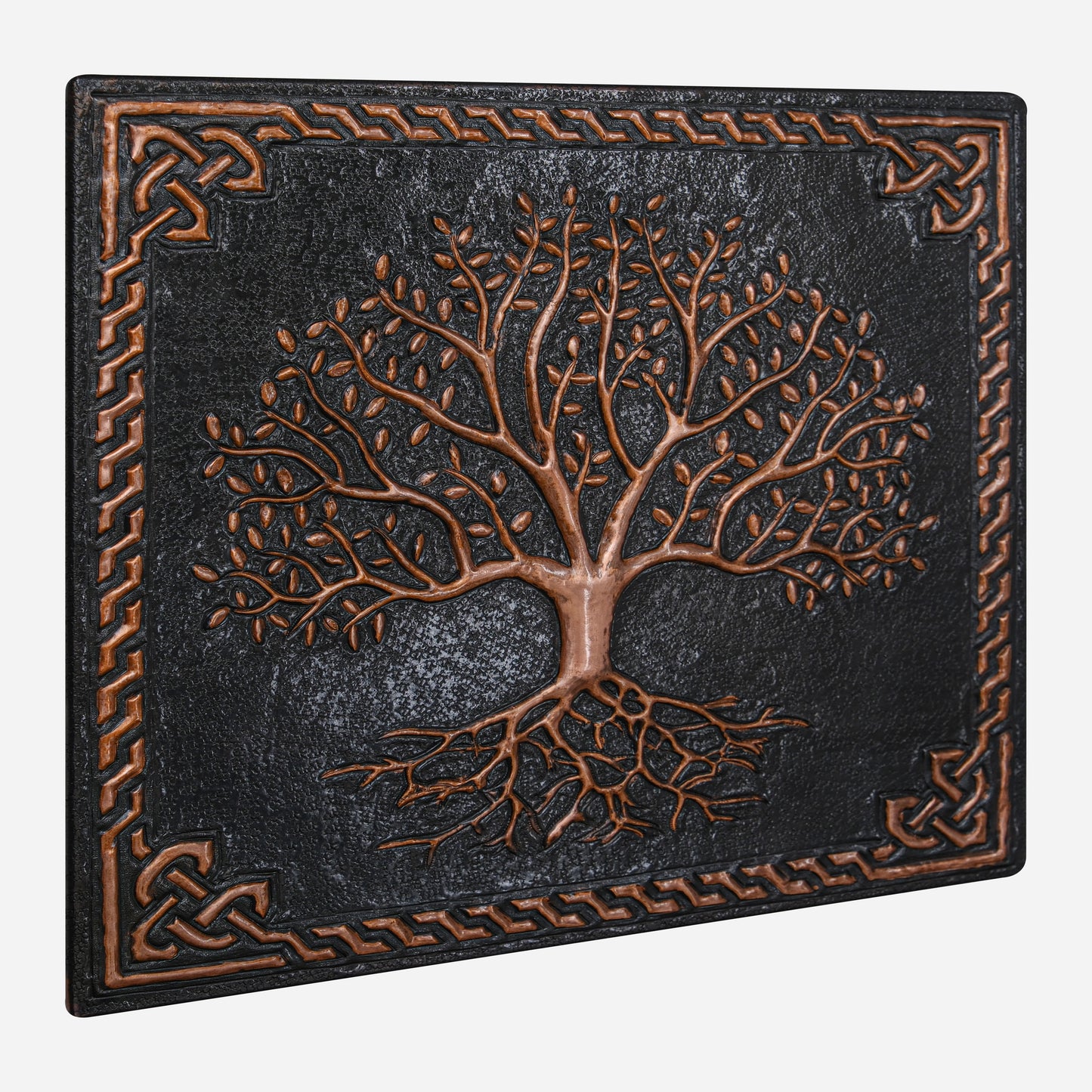 Copper Backsplash (Tree of Life with Roots and Celtic Border, Black&Copper Color)