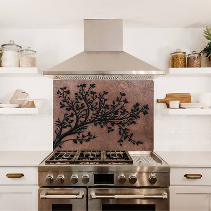 Copper Backsplash (Tree Branches, Copper&Black Color)