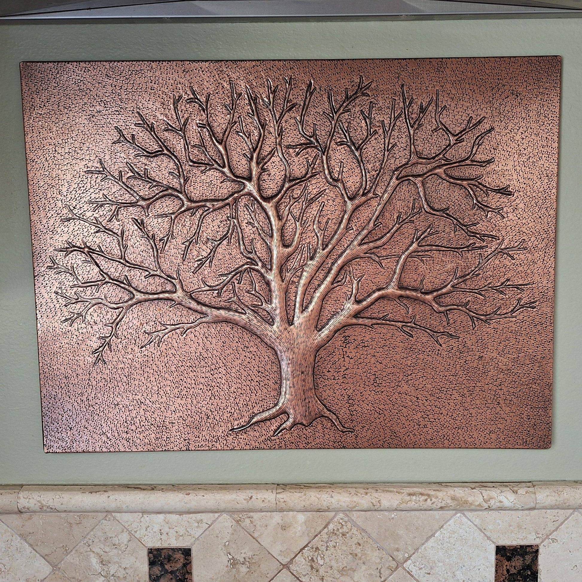 Copper Backsplash Panel (Tree of Life) - Natuross