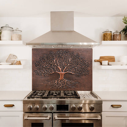 Copper Kitchen Backsplash Tree of Life