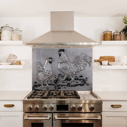 Copper Farmhouse Backsplash (Poultry, Silver&Black Color)