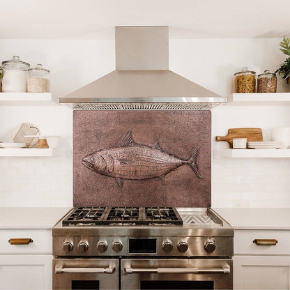 Copper Backsplash Panel (Skipjack Tuna Fish)