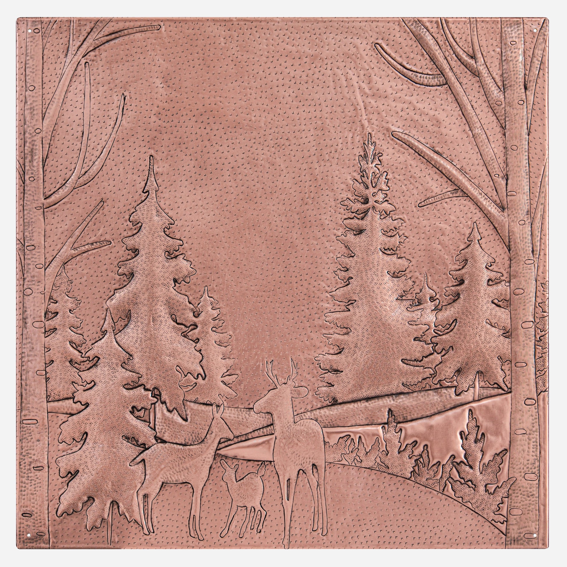 Copper Deer Family Art Tile 24"x24" - Natuross