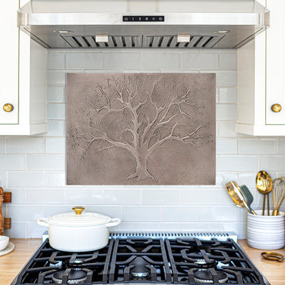 Tree Copper Kitchen Backsplash Tile 23.9"x30" Gray - Natuross