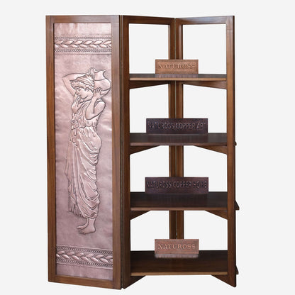 Copper 3 Panel Foldable Bookshelf - Natuross