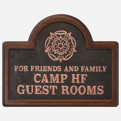 Copper and Wood Camping Room Sign - Natuross