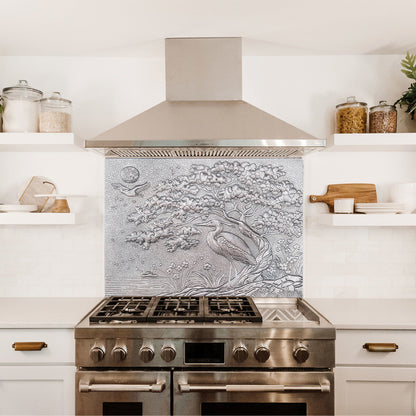 Copper Kitchen Backsplash( Heron in Nature, Gray Color)