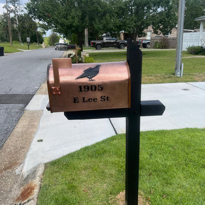 Copper Post- Mounted Mailbox