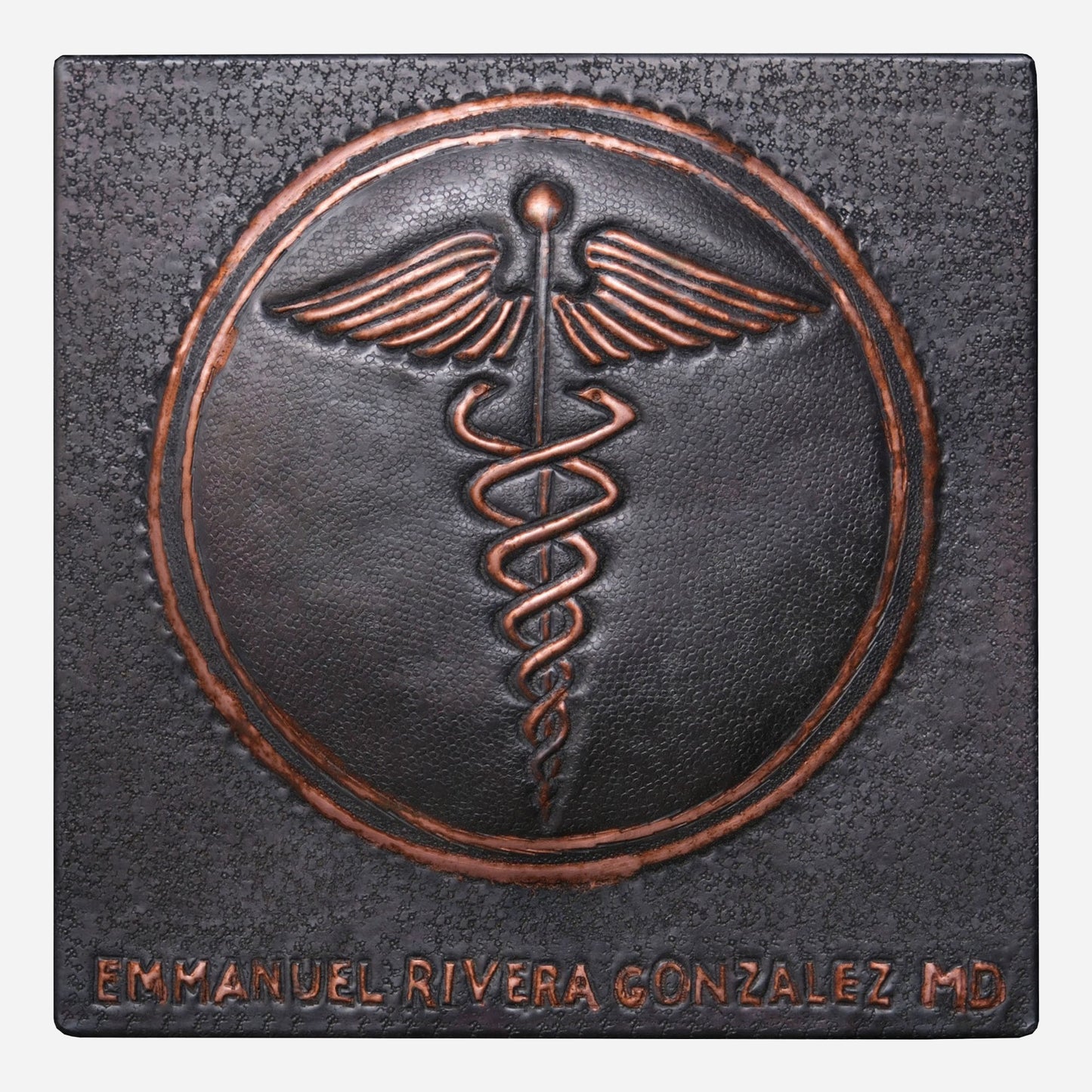 Copper Doctor Name Plate (Caduceus Symbol) - Natuross