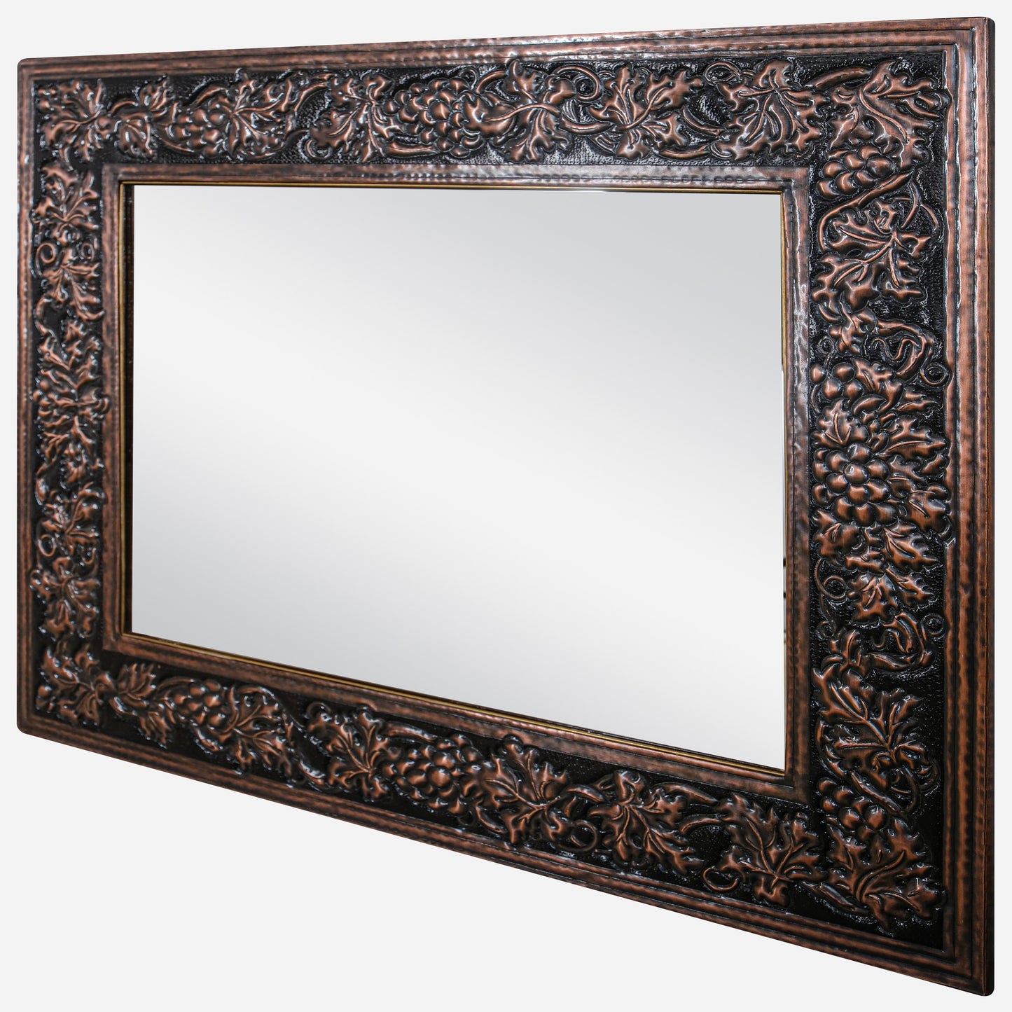 Copper Wall Mirror (Horizontal&Vertical, Grapes, Black&Copper Color)