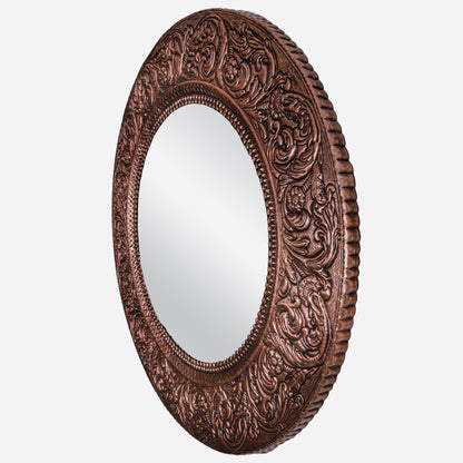 Copper Round Mirror