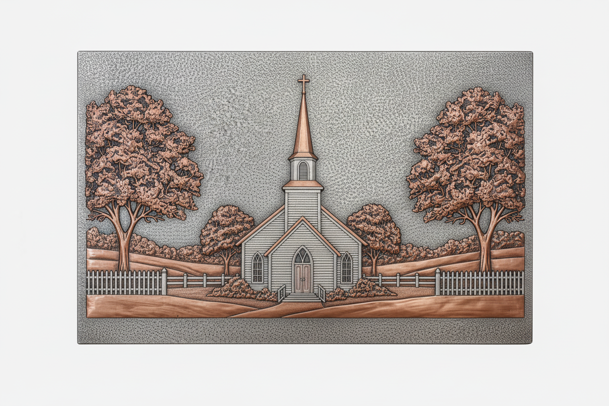 Country Church Steeple Panel