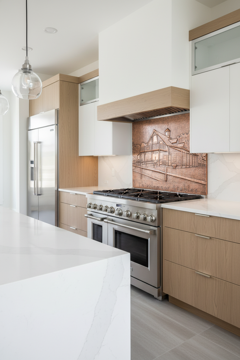 Custom Kitchen Backsplash - modern kitchen
