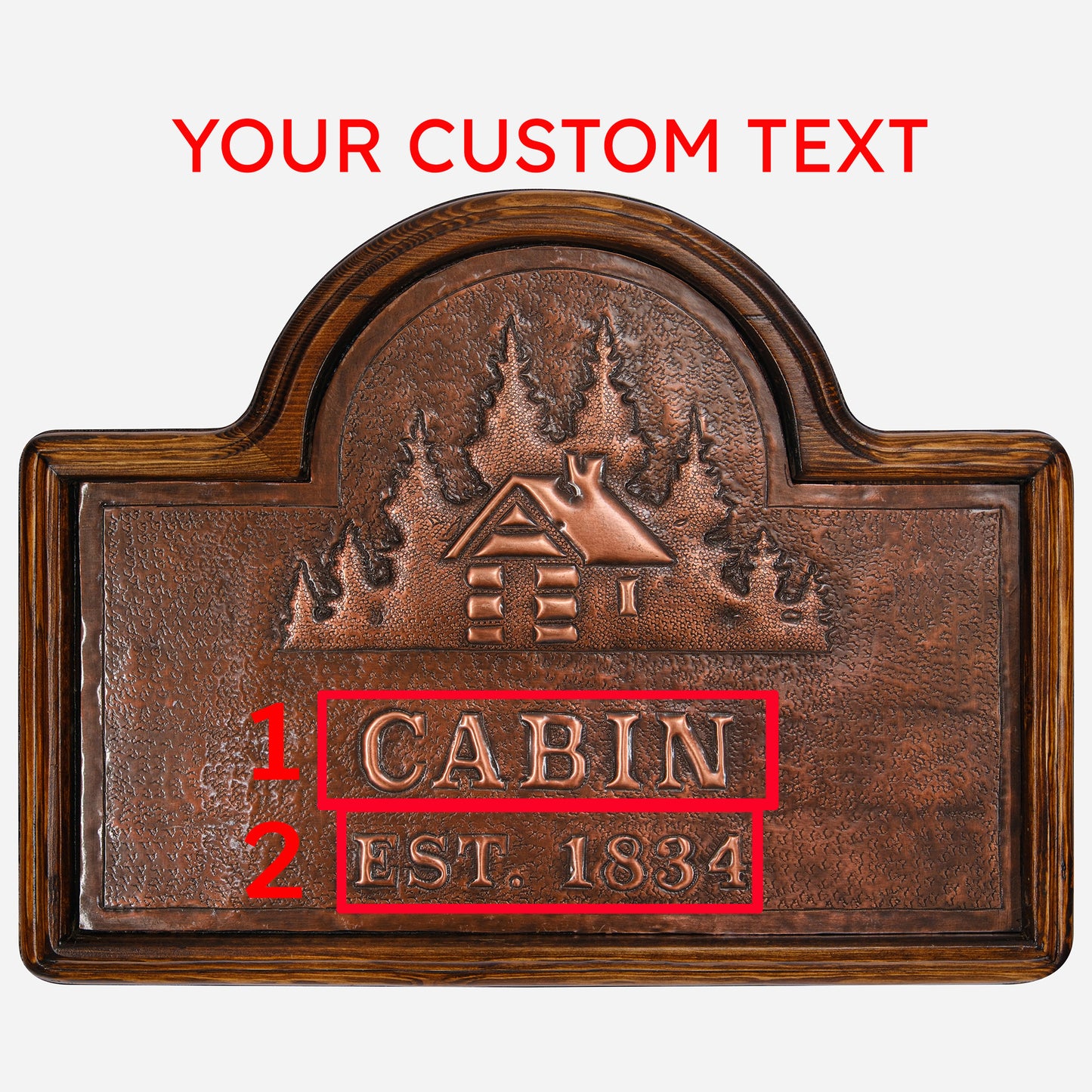 Custom Copper Cabin Sign - Natuross