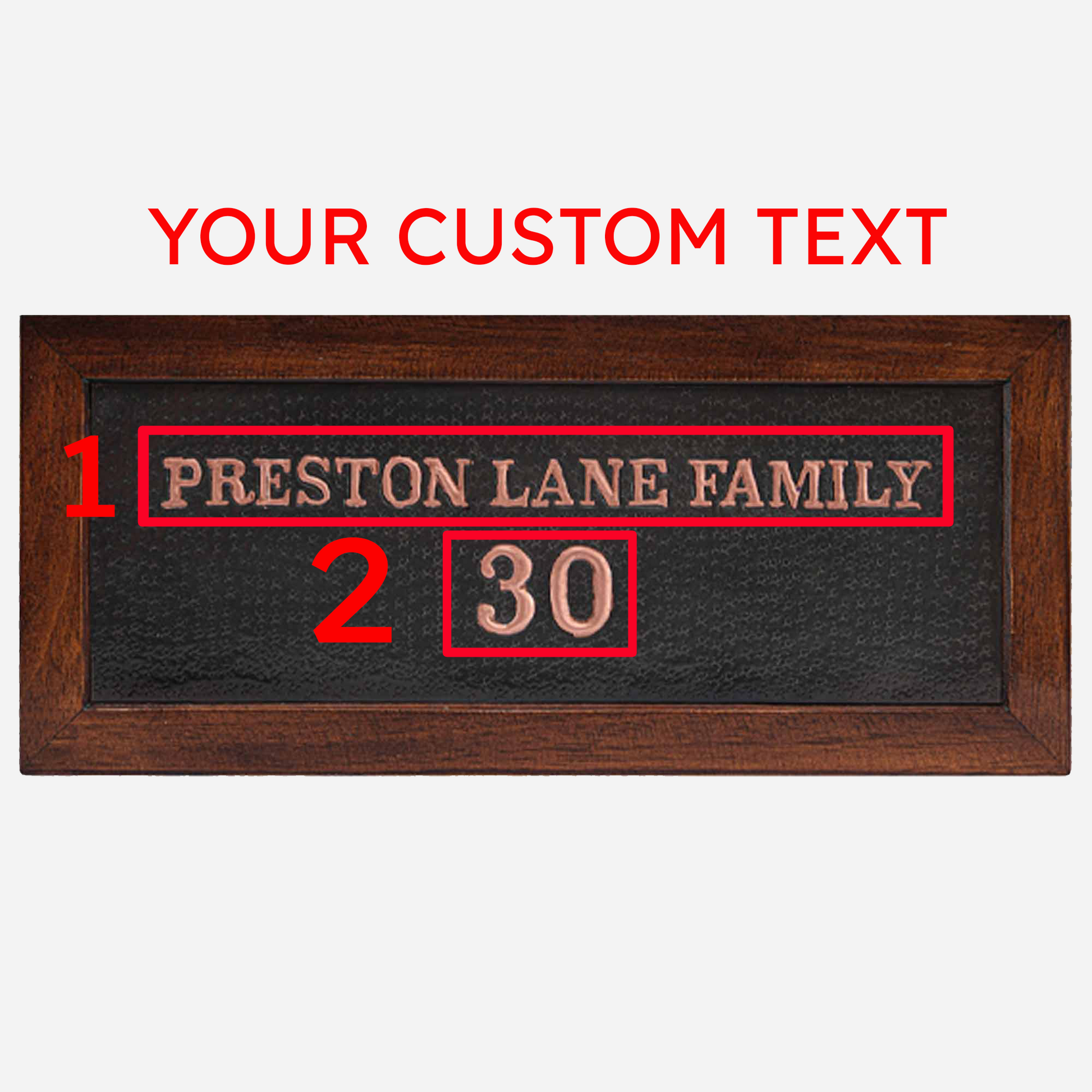 Custom Family Name and House Number Sign - Natuross