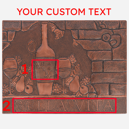 Copper Wine Cellar Sign (Tuscan Scene) - Natuross