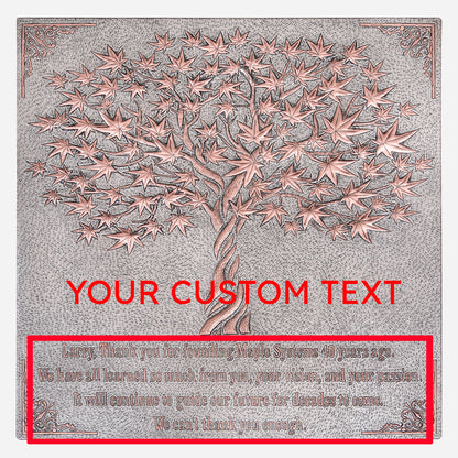 Copper Dedication Sign (Maple Tree With Victorian Border) - Natuross