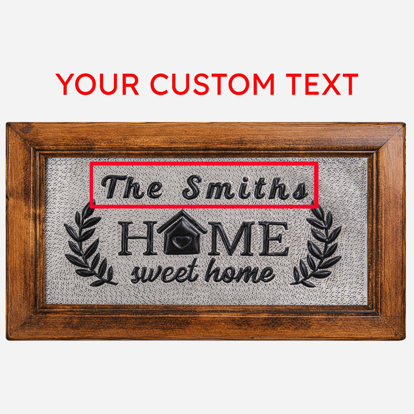 Copper House Wall Sign (Sweet Home, Personalized with Family Name) - Natuross