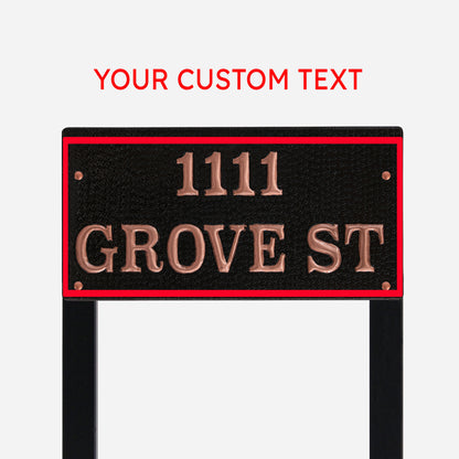 Driveway Address Sign with Double Stake - Natuross